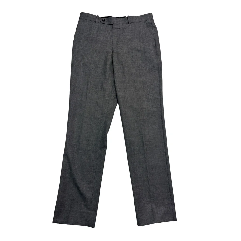 Trunk Club Custom 38R 34x32 Gray Sharkskin Bespoke 2pc Pant Suit Wool Slim
